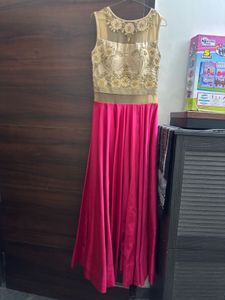 Pink Skirt with Embellished Top