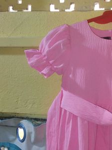 Pink Girls Dress with Belt