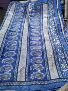 Printed Blue Saree