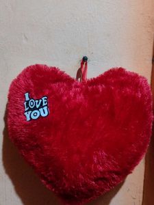 red heart shape pillow