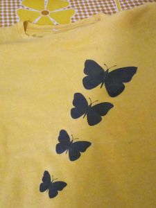 Yellow Butterfly Graphic Tee
