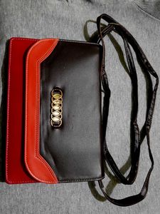 🌟Red &amp; Black Clutch Or Sling Bag 👛