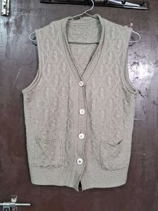 Vintage Sleeveless Cardigan Vest