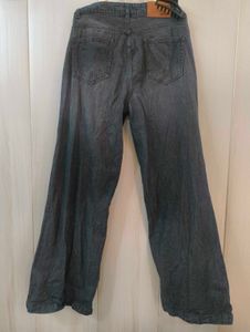 Gray Wide Leg Baggy Aesthetic Denims🦢