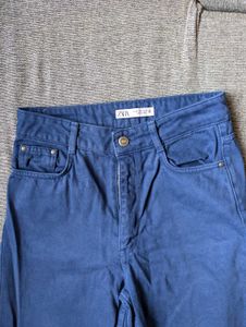Zara indigo blue jeans