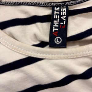 Striped Tee with Detail