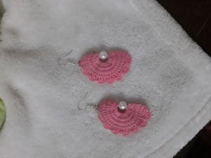 Crochet Half moon Earrings