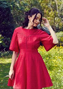 Red Fit & Flare Dress