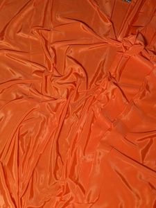 Orange  Crape Silk Fabric