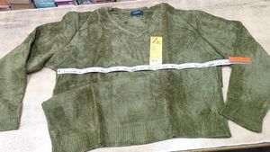 Olive Green Textured Sweater