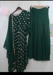 new padded Green Kurta Set