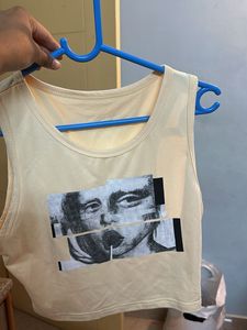 Graphic Crop Tank Top