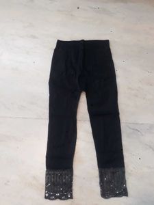 Black Sequin Detail pant