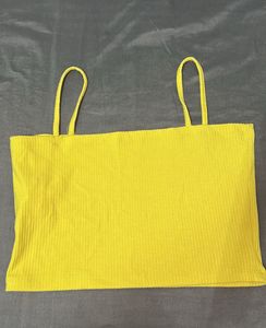Yellow Ribbed Top