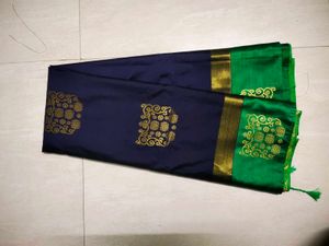 Elegant Blue & Green Saree