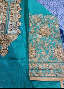 Heavy Work Party Wear Unstitched Dress Material