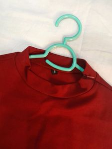 Women Red Crop Top