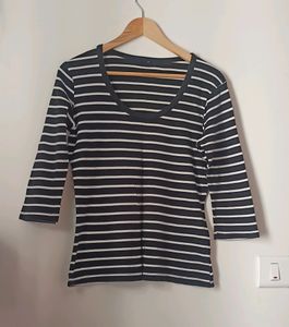 Striped 3/4 Sleeve Top