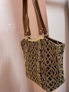 Black Embroidered Bag
