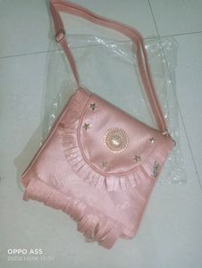 Pink Colour Sling Bag