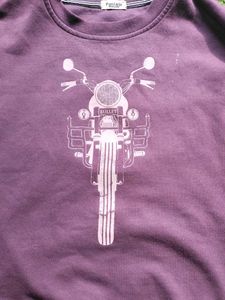 Maroon Motorcycle Graphic Sweatshirt