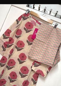 Elegant brand new floral kurta set.