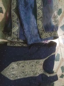 Elegant Navy Blue Kurta Set