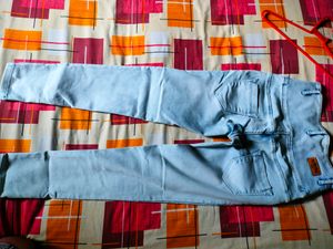 High Waist Blue Denim Jeans