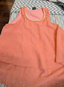 Coral Blouse &amp; Pants Set