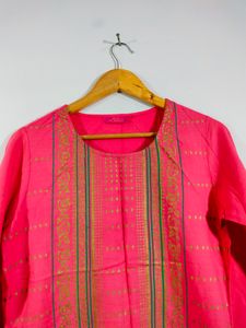 Peach Printed Kurta (Women&#39;s)