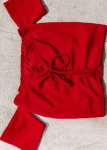 Red Off-Shoulder Top