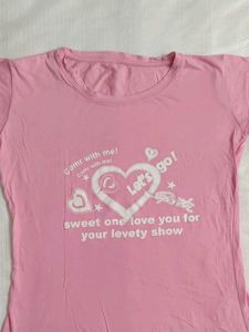 Pink Graphic Crop Top