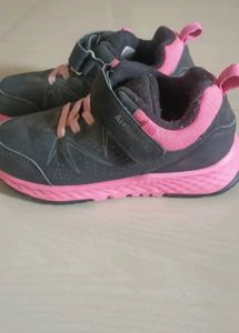 Girl's Black & Pink Sneakers