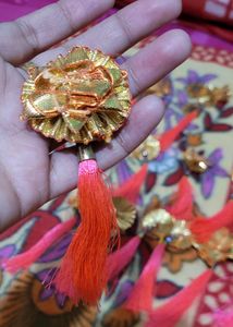 Latkan Tassel Bright Pink Coloured