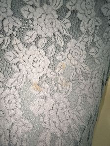 Elegant Grey Lace Top