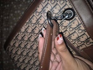 Dior-style patterned tote bag