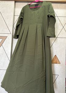 Elegant Mahendi Green Dress