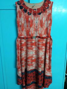 Coral Breeze Midi Dress"