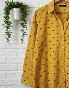Yellow Star Print Shirt