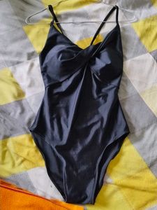 Black Crisscross One-Piece Swimsuit/ Bodysuit