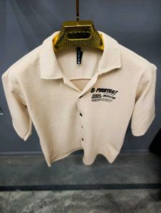 Rubber Printed Knit Shirt (Oversized)