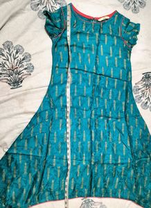 Rama Green High Low Kurta