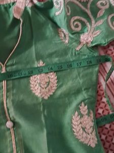 Green Embroidered Suit