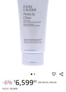 Estee Lauder Perfectly Clean Splash Away Foaming Cleanser, 4.2 Ounce