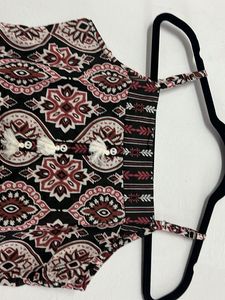 Patterned Sleeveless Sundress