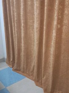 Brown Velvet Curtain Door Parda