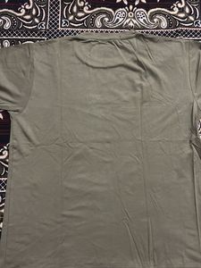 Graphic Print Olive Green T-Shirt