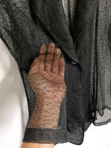 Sheer Black Net Top