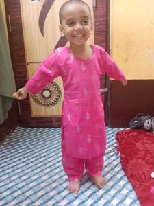 Rani Gulabi Printed Salwar Suit