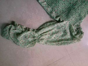 Floral Print Green Top